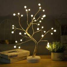Настольный cветильник DIY Auelife 36 Led дерево гирлянда Жемчуг Теплый белый 50cm